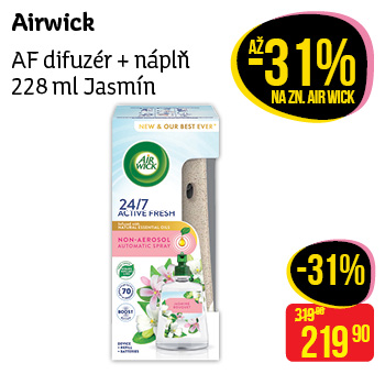 Air Wick Active Fresh náplň na vodní bázi do automatického